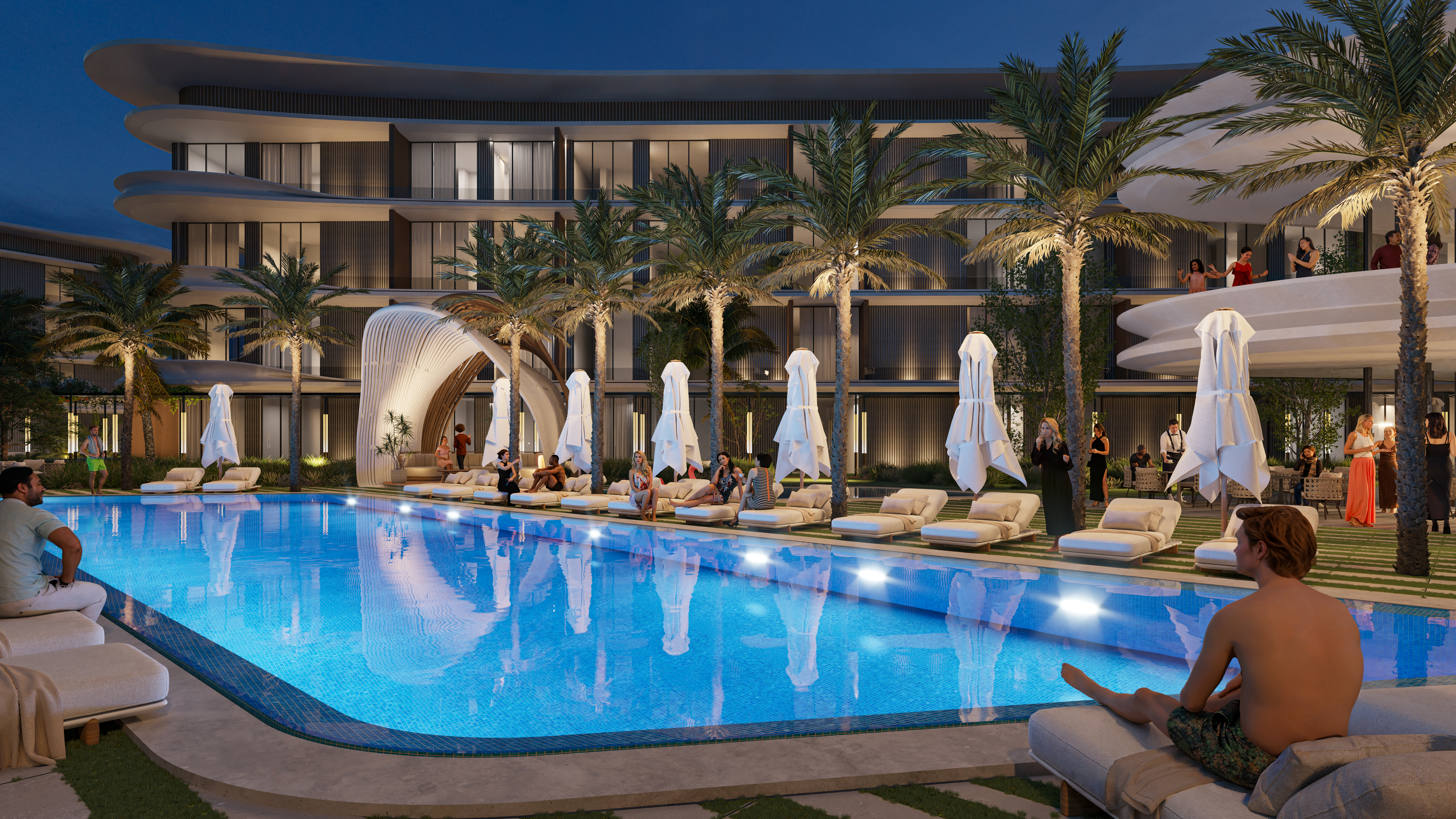 CLUB HOUSE POOL NIGHT